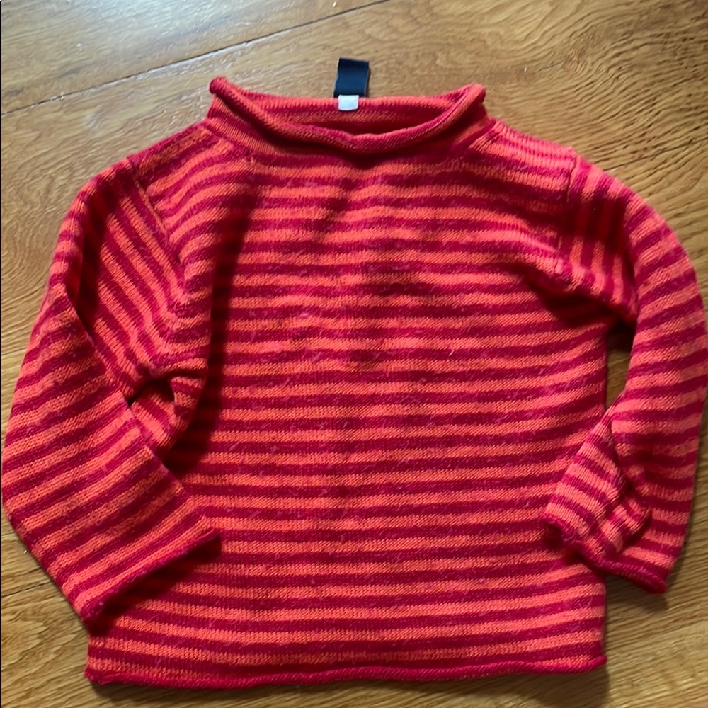 GAP Red and Orange Striped Sweater